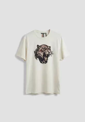 CAMISETA REGULAR FIT DE PUNTO DE ALGODÓN CON ESTAMPADO