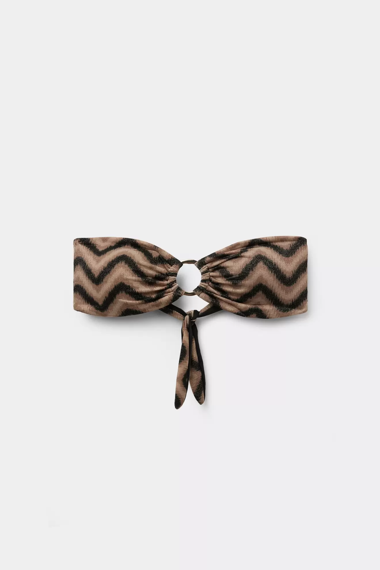 Bikini Banda Relleno Extraíble Chevron Shine