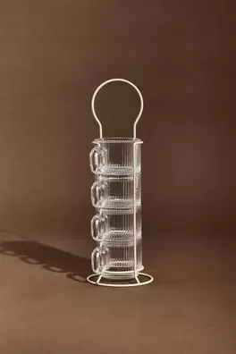 Torre 4 tazas borosilicato 85ml