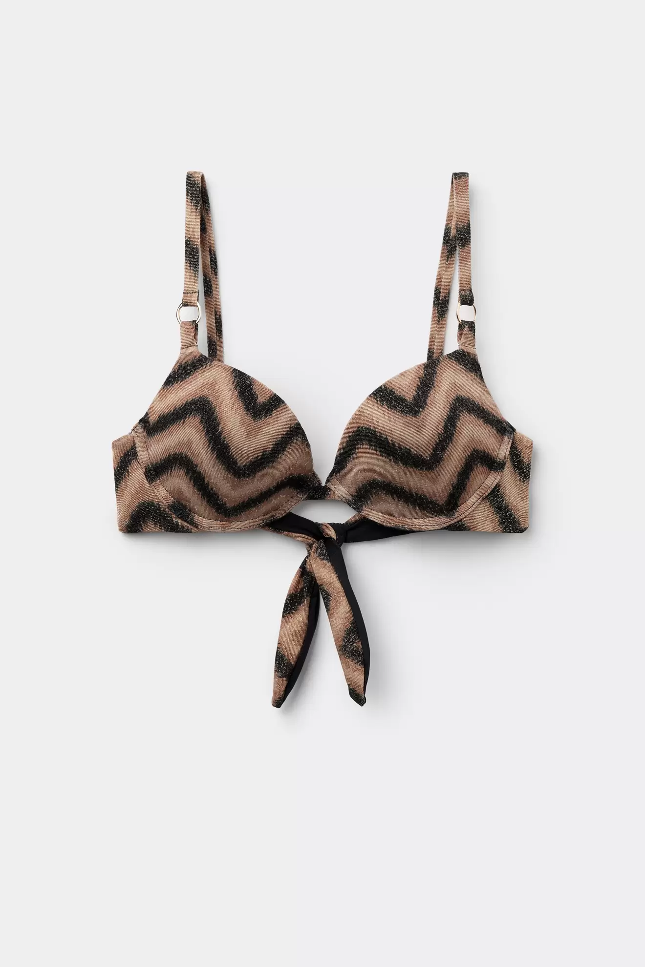 Sujetador Bikini Push-Up con Relleno Chevron Shine