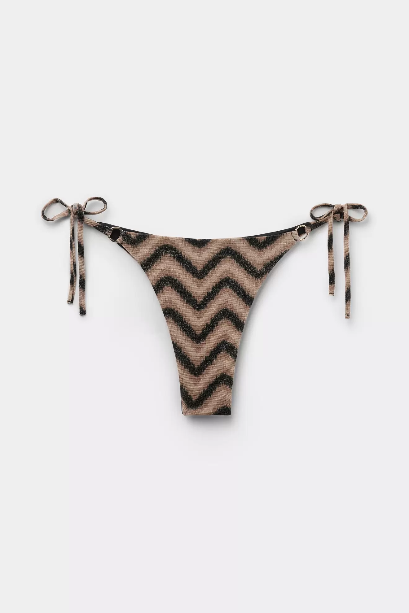 Braguita Brasileña de Bikini Lazos Chevron Shine
