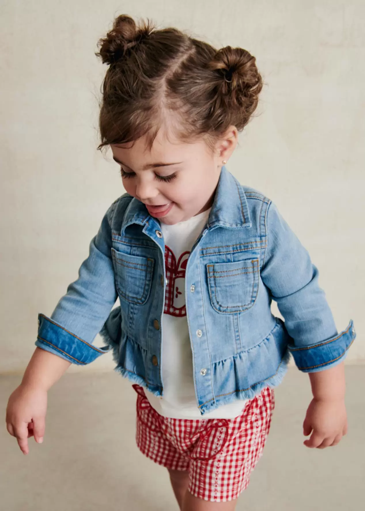 Cazadora vaquera volante bebé