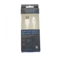 CABLE CARGA RAPIDA USB-A (M) A USB-C(M) IGGUAL 100CM BLANCO Q3.0 3A