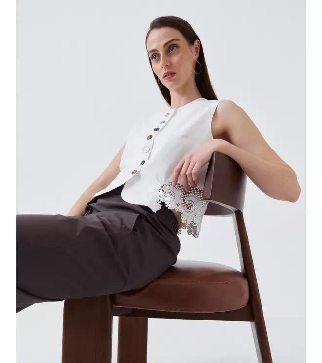 CHALECO DETALLE ENCAJE