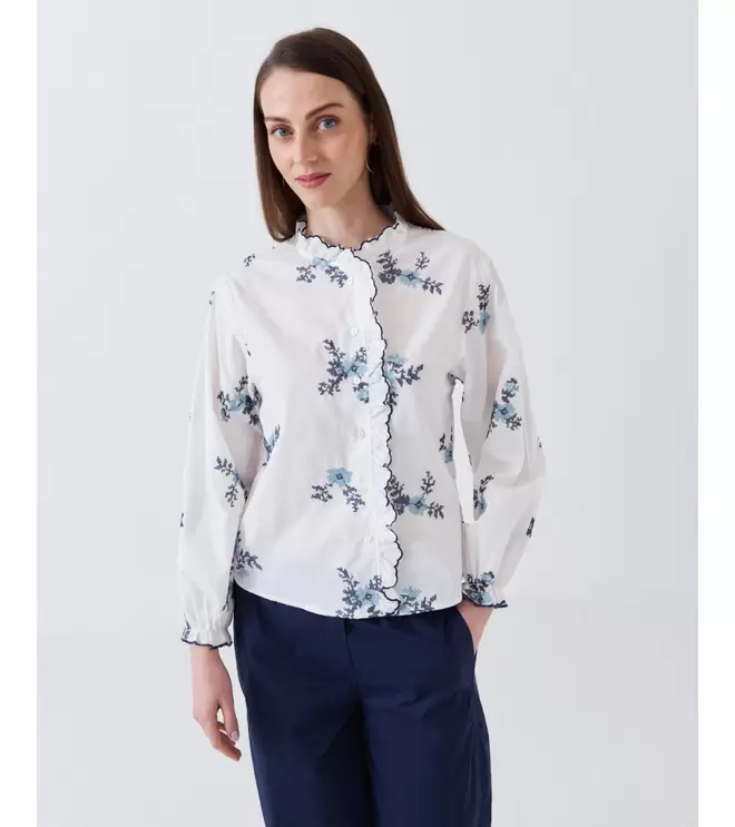 CAMISA BORDADA PUNTO DE CRUZ