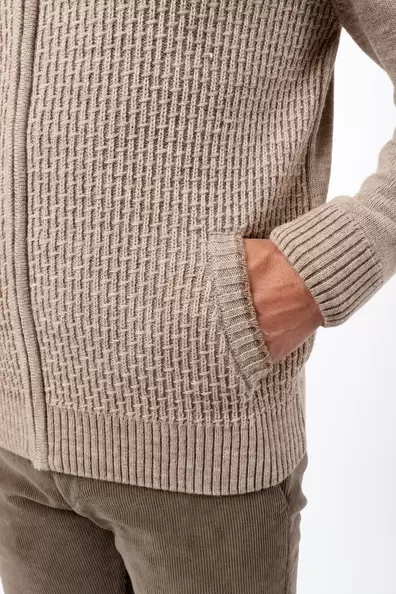 Structured Knit Cardigan with Pockets