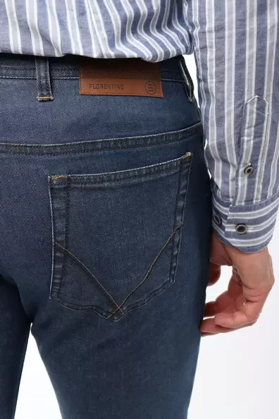 Slim Fit Jeans with Stone Washed