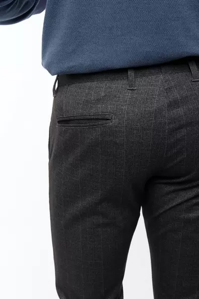 Checked Chino Trouseres, Slim Fit