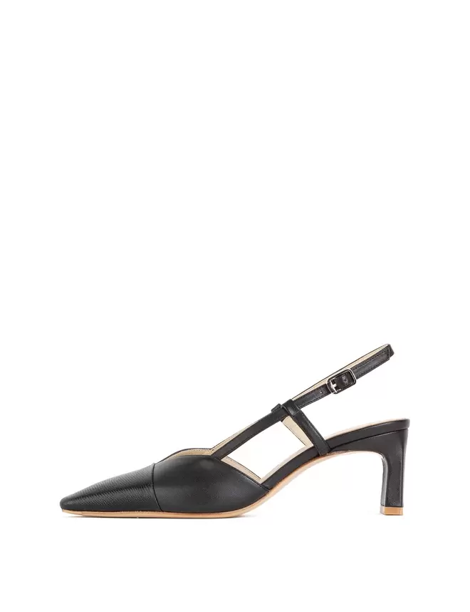 NEWCASTLE Piel grabada lagarto negro