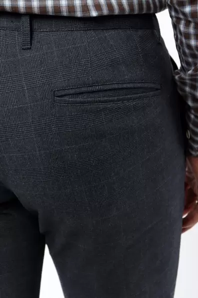 Checked Chino Trouseres, Slim Fit