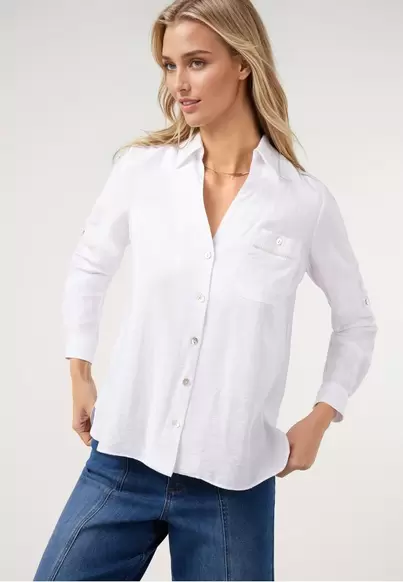 Camisa entredós BLANCO