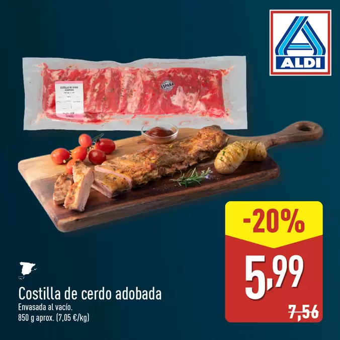 Costilla de cerdo adobada