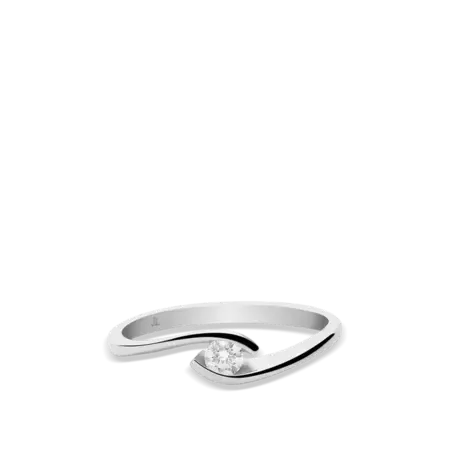 Anillo diamante natural 0.12 ct. oro 18 quilates GRAVITY