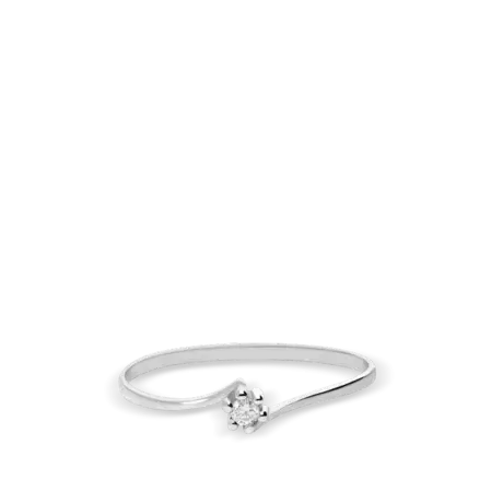 Anillo diamante natural 0.03 ct. oro 18 quilates