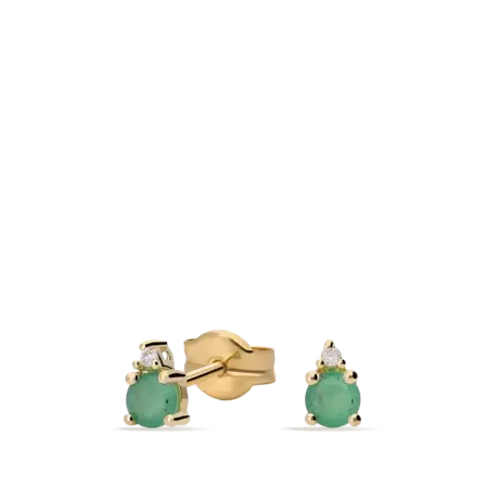 Pendiente diamante natural 0.02 ct. oro 18 quilates RAINFOREST