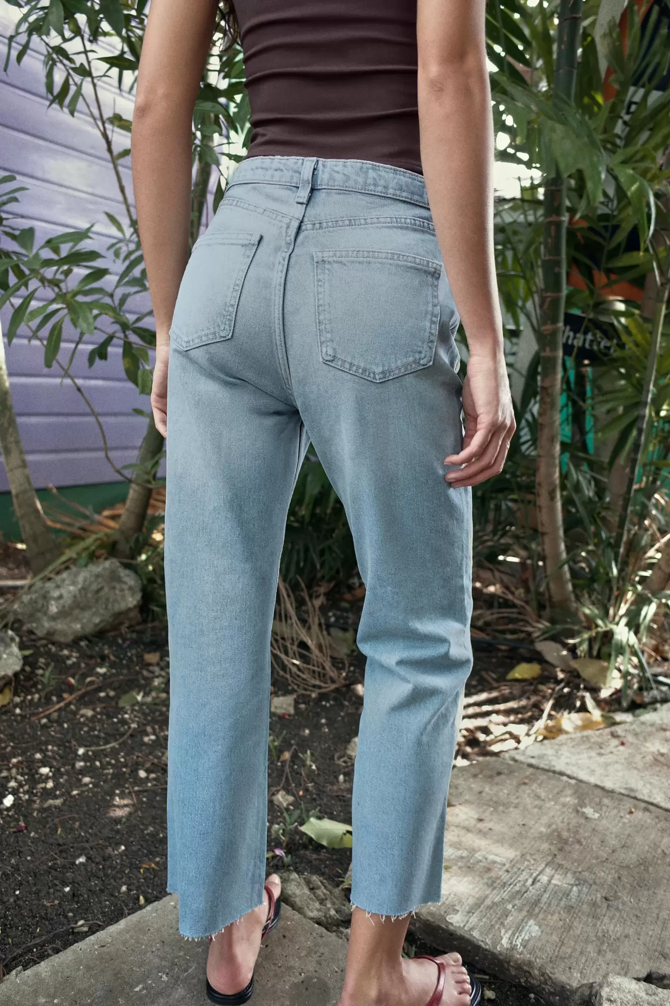 JEANS TRF CROPPED FLARE TIRO ALTO