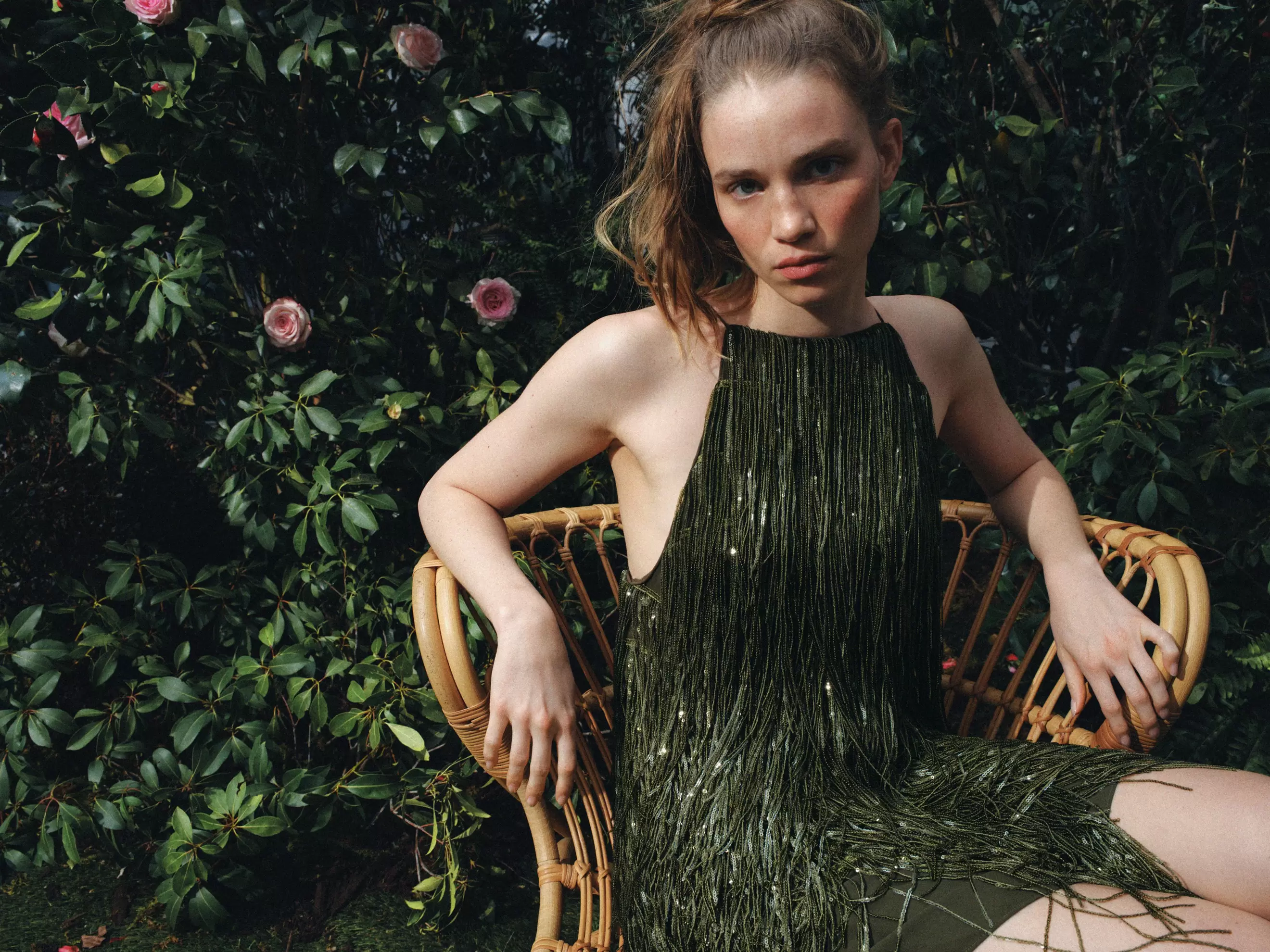 VESTIDO FLECOS LENTEJUELAS ZW COLLECTION