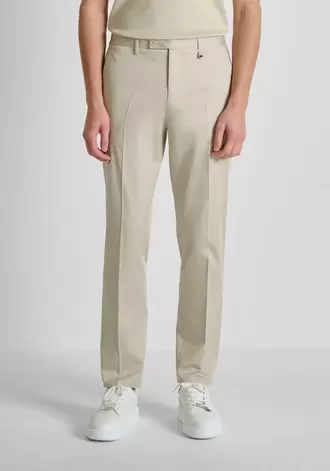 PANTALONES REGULAR FIT «JULIAN» DE SARGA DE ALGODÓN Y LYOCELL