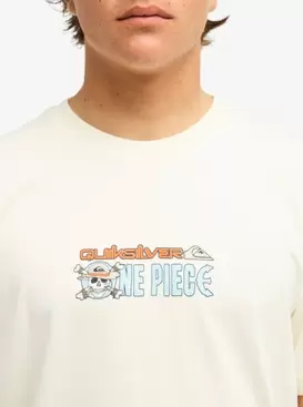 One Piece Pirates Island Camiseta de manga corta Blanco Hombre