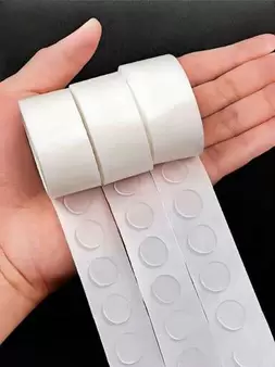 100/300/500 piezas Puntos de pegamento transparente para globos, puntos adhesivos doble cara para globos, pegatinas ultrafinas removibles, 100 piezas por rollo, adecuado para decoración de bodas, cumpleaños, artesanías, suministros para fiestas, vuelta al