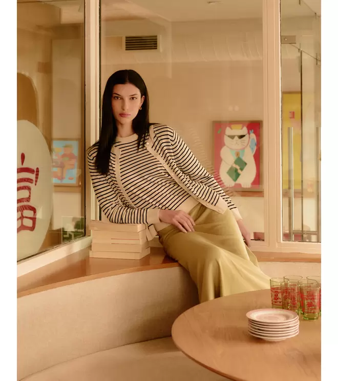 CHAQUETA DE PUNTO RAYAS