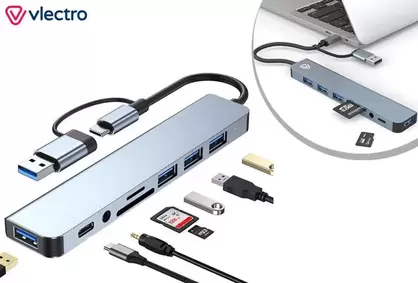 Adaptador USB 8 en 1