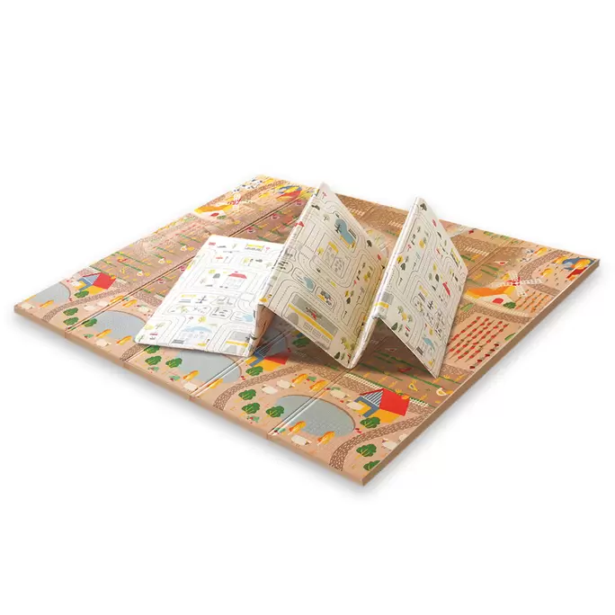 Alfombra de Juegos Plegable XXL Granja-Ciudad