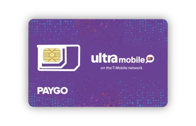 Ultra Mobile PayGo | $3/mes Plan Pay As You Go + Tarjeta SIM con conversación, texto y datos