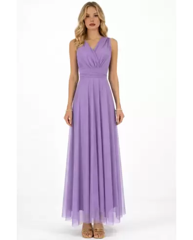 VESTIDO LARGO LILA