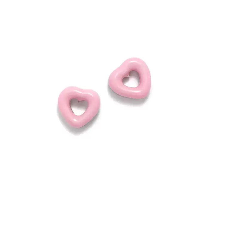 DONUT HEART PINK EARRINGS