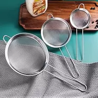 Set of 3 Stainless Steel Mesh Strainers