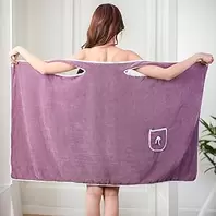Unisex Bath Towel, After Bath Towel Set, Quick Dry Shower Towel (Purple)