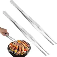 2 Pcs Stainless Steel Kitchen Tongs for Cooking Thickened Food Hand Grip Cake BBQ Steak Hotel Kitchen Tool