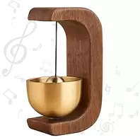 Magnetic Doorbell Opening Door Chime Adhesive Door Chime for Front Porch Wall Garden Shop Housewarming Gift Vintage Wooden Wind Chime with Bell