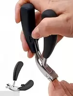 1 x Nail Clipper Professional Fashion Style Stainless Steel Blade Concave Edge Wide Opening Anti-splash Long Handle Curved Cuticle Trimmer for Thick Nails, Suitable for