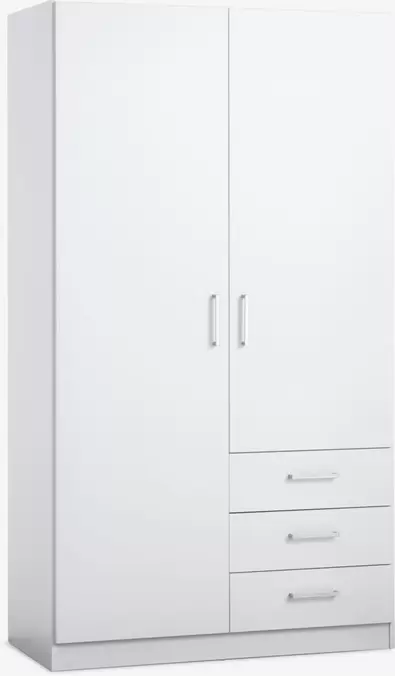 FANDRUPArmario FANDRUP 97x176 2 puertas 3 cajones blanco