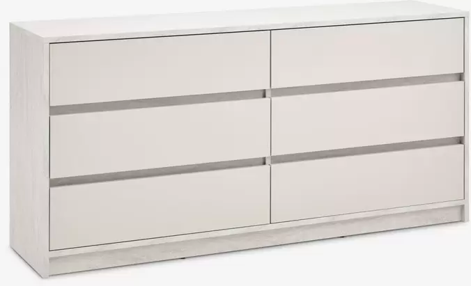 BILLUNDCómoda BILLUND 3+3 cajones color travertino/beis