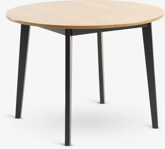 JEGINDMesa de comedor JEGIND Ø105 roble natural/negro