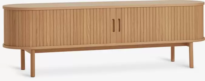 LYNGVIGMueble TV LYNGVIG 160cm 2 puertas persiana roble natural