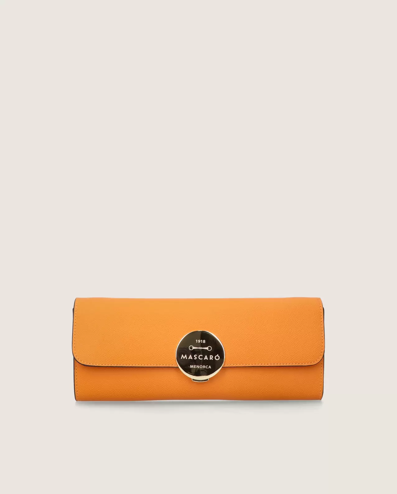 Madrono clutch in orange leather