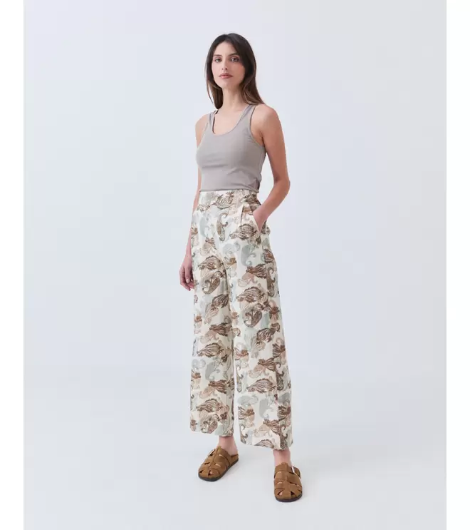 PANTALÓN WIDE LEG ESTAMPADO