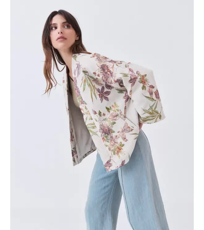 KIMONO FLORES LUREX