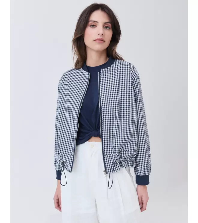 BOMBER ESTAMPADA CUADROS