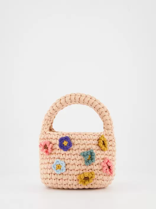 Mini crochet bag with flowers - Marzia