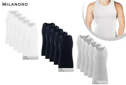 Lote de 5 camisetas interiores extra largas para hombre