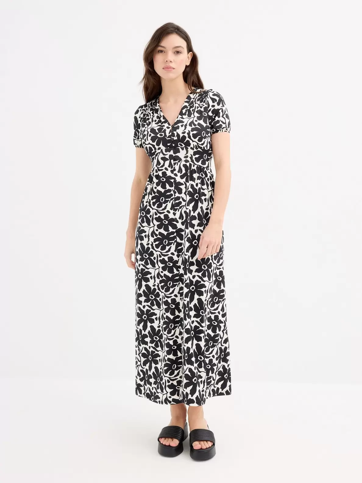 Vestido maxi estampado