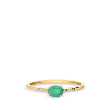 Anillo diamante natural 0.03 ct. oro 18 quilates