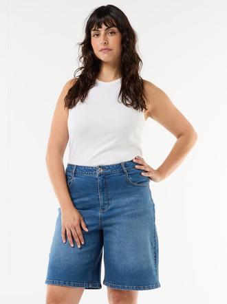 Bermuda vaquera de tiro alto