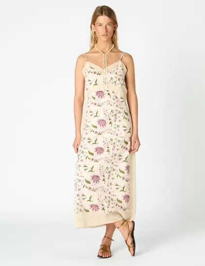 VESTIDO PRINT INDIAN CAPPUCCINO