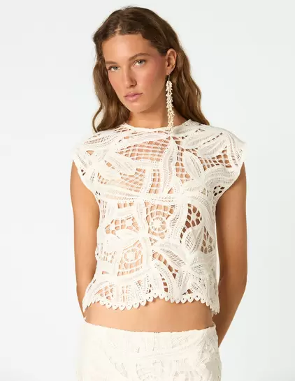 TOP LACE WHITE